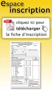 Fiche d'inscription 2024-2025